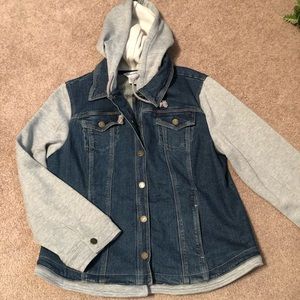 NWOT Northstyle Denim jacket with fleece sleeves